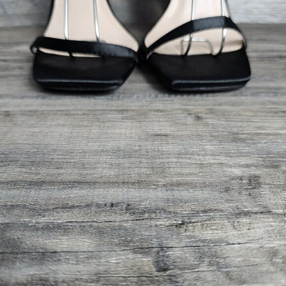 RAID Revvy Embellished Chain Ankle Strap Black Heeled Sandal - Picture 7 of 13